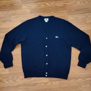 Lacoste Men's Deep Blue Cardigan Sweater